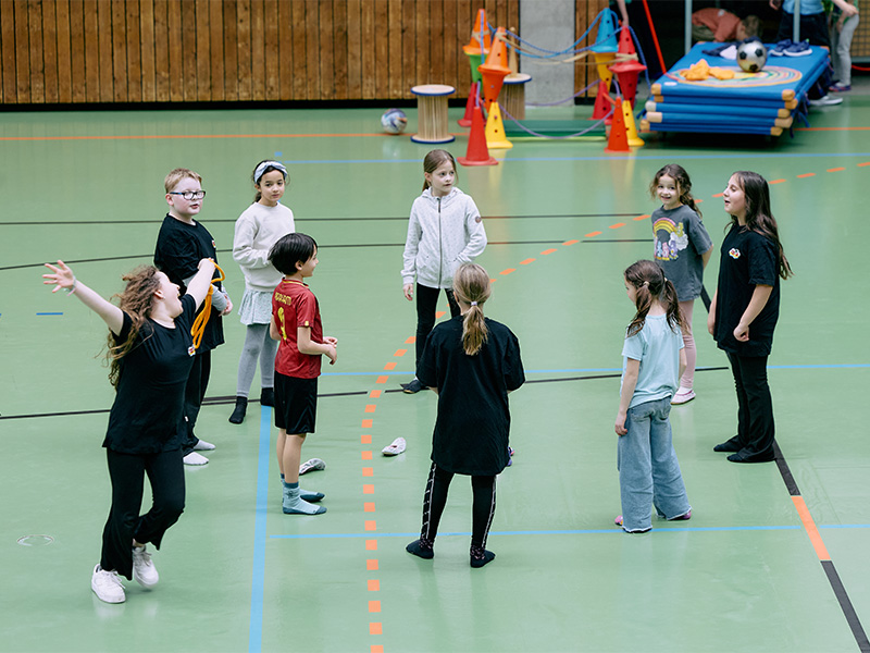 Spieldende FERIA Kinder in der Buchhaldenhalle Aidlingen